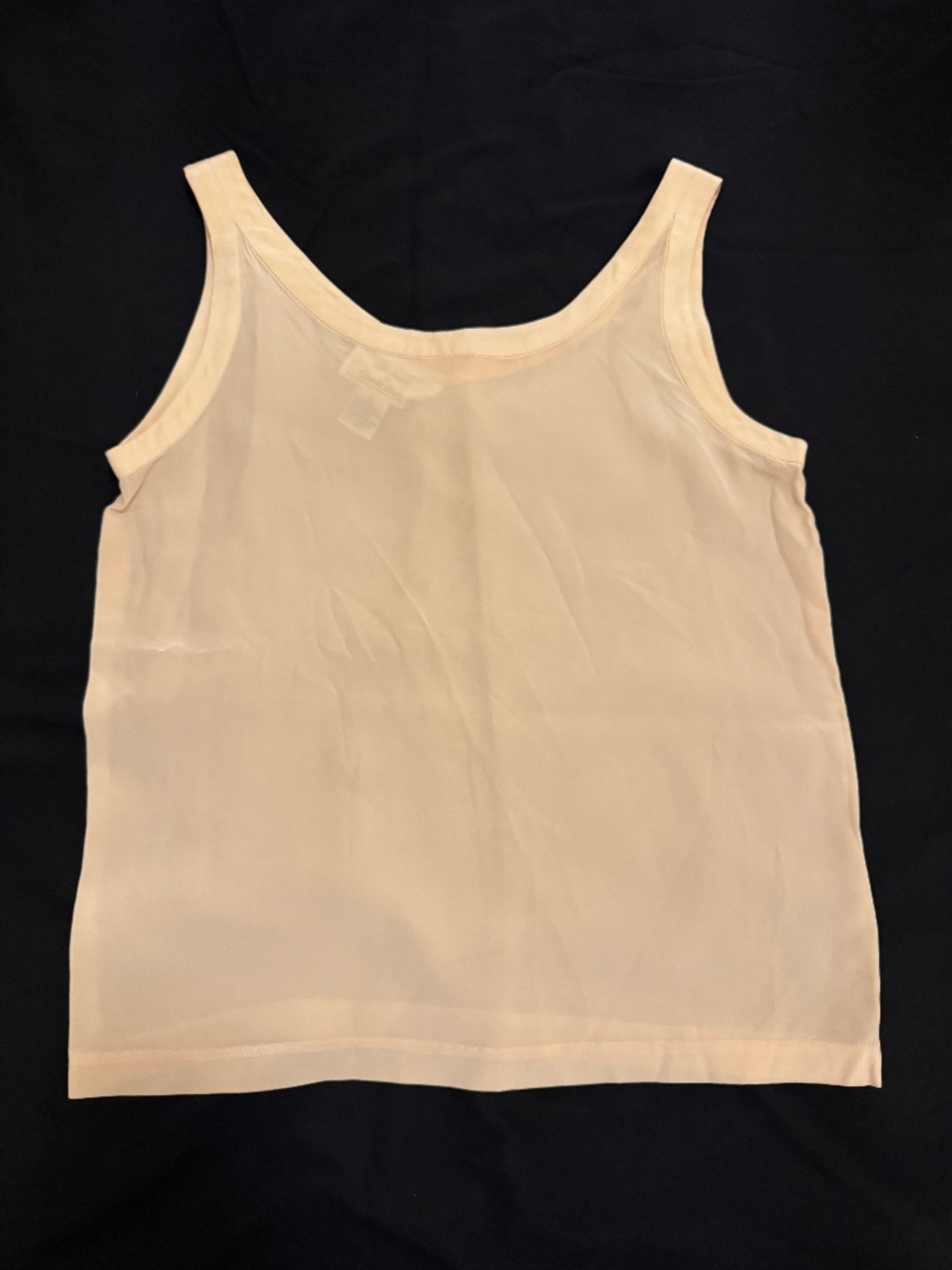Silk Cream Tank Top - vintage Small